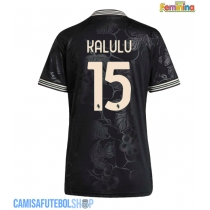 Camisa de time de futebol Juventus Pierre Kalulu #15 Replicas 3º Equipamento Feminina 2025-26 Manga Curta